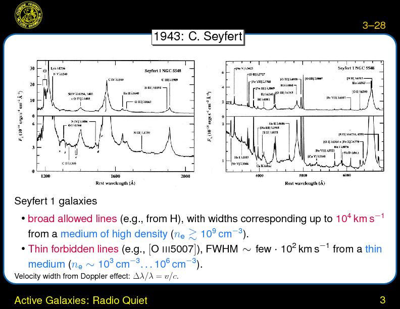 Chapter 3: Why Multi-Wavelength Astronomy? : Active Galaxies: Radio Quiet