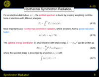 Synchrotron Radiation: Nonthermal Synchrotron Radiation