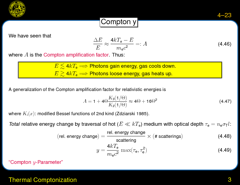 Chapter 4: Radiative Processes : Thermal Comptonization