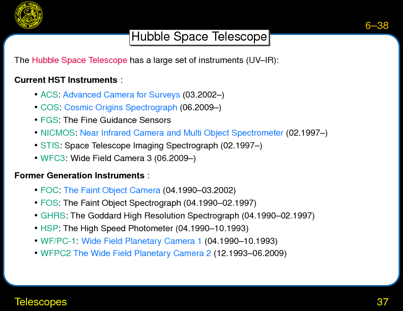 Chapter 6: Optical Astronomy : Telescopes