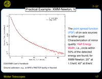 Wolter Telescopes: Practical Example: XMM-Newton