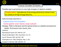 Blazars as Targets for Multiwavelength Astronomy: Inverse-Compton Emission