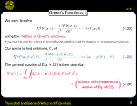 Retarded and Li\'enard-Wiechert Potentials: Green's Functions