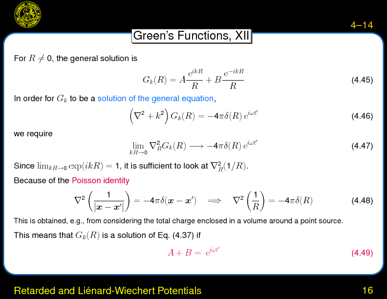 Chapter 4: Radiation from Moving Charges : Retarded and Li\'enard-Wiechert Potentials