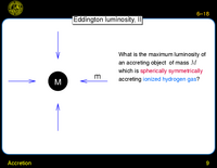 Accretion: Eddington luminosity