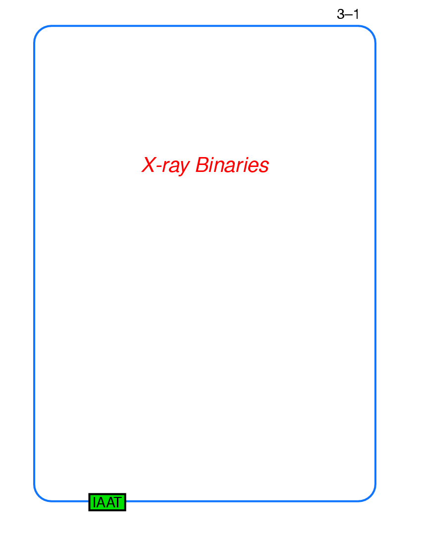 X-ray Binaries : Summary