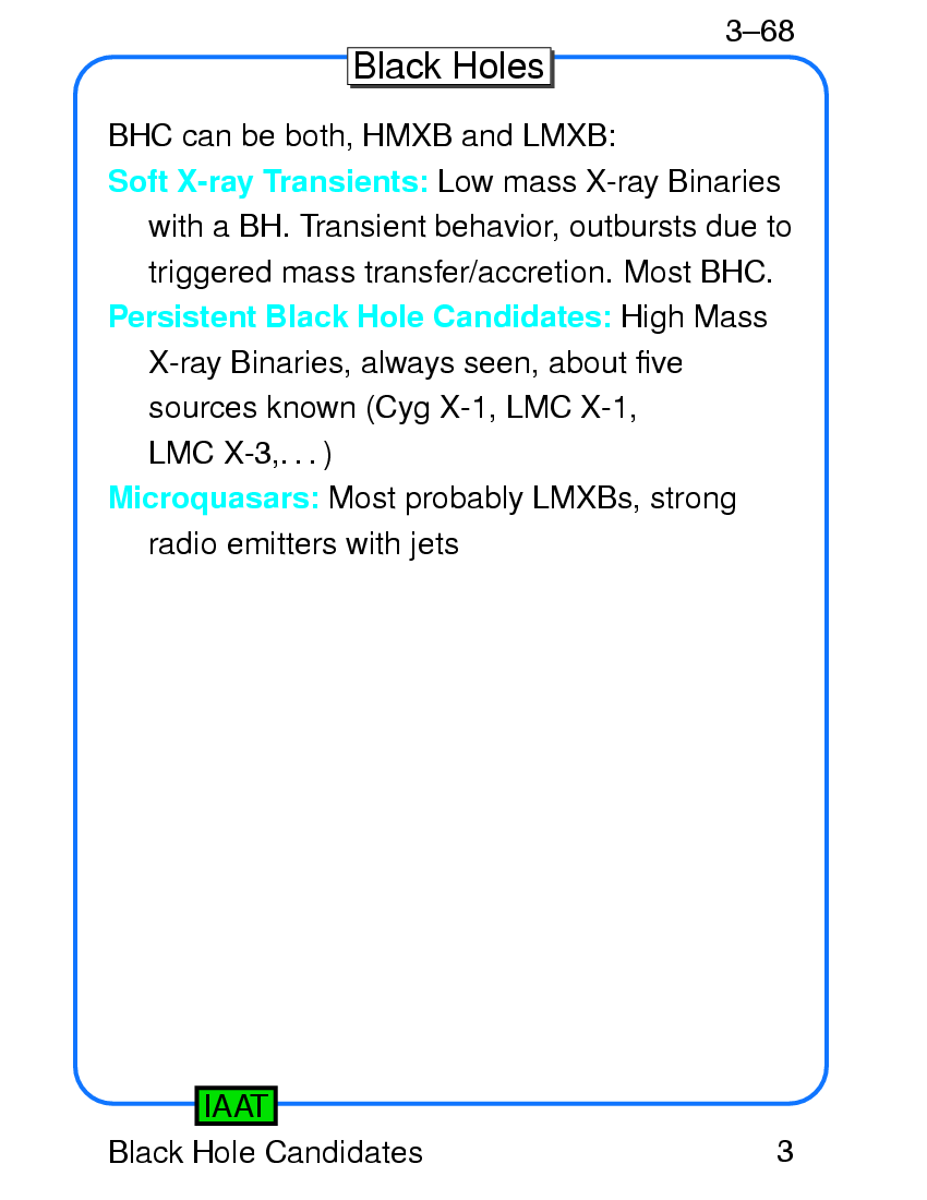 X-ray Binaries : Black Hole Candidates