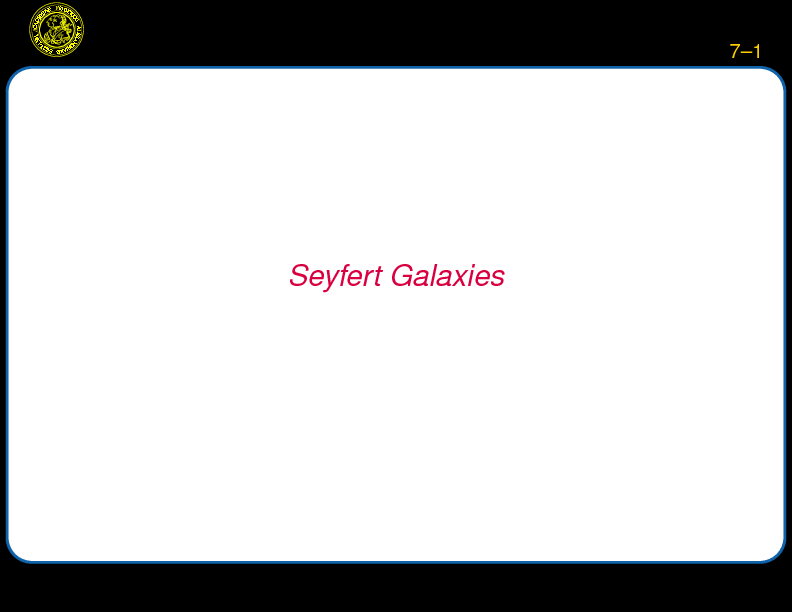 Chapter 7: Seyfert Galaxies : X-Ray Spectra