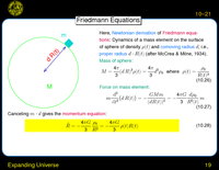 Expanding Universe: Friedmann Equations