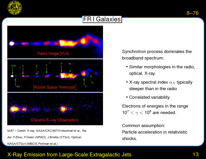 Chapter 8: Radio Galaxies and Blazars : X-Ray Emission from Large-Scale Extragalactic Jets