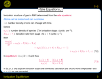 Ionization Equilibrium: Rate Equations