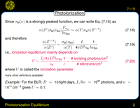 Photoionization Equilibrium: Photoionization