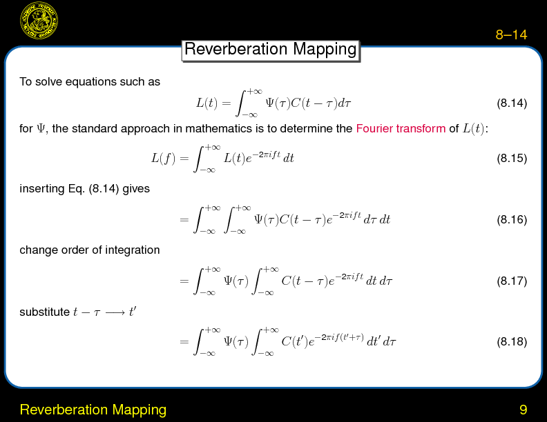 Chapter 8: Broad Line Region : Reverberation Mapping