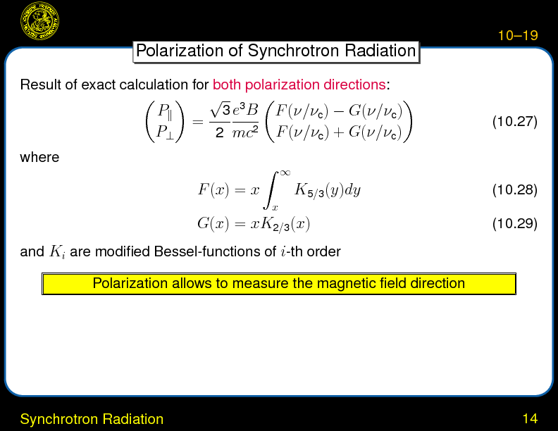 Chapter 10: Jets and Radio Loud AGN : Synchrotron Radiation