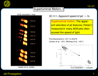 Jet Propagation: Superluminal Motion