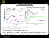 AGN Evolution: Observed Space Density
