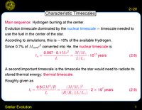 Stellar Evolution: Internal Structure