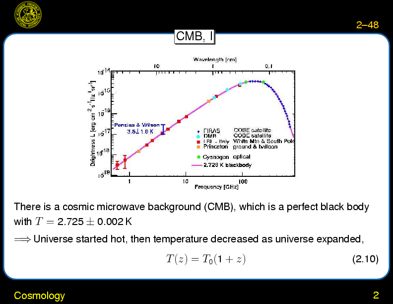 Chapter 2: Overview : Cosmology