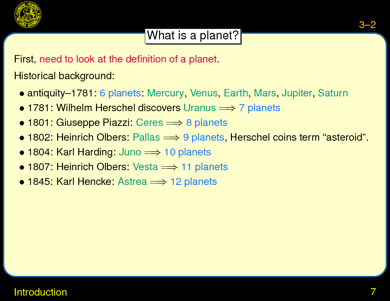 Chapter 3: The Planets: Overview : Introduction