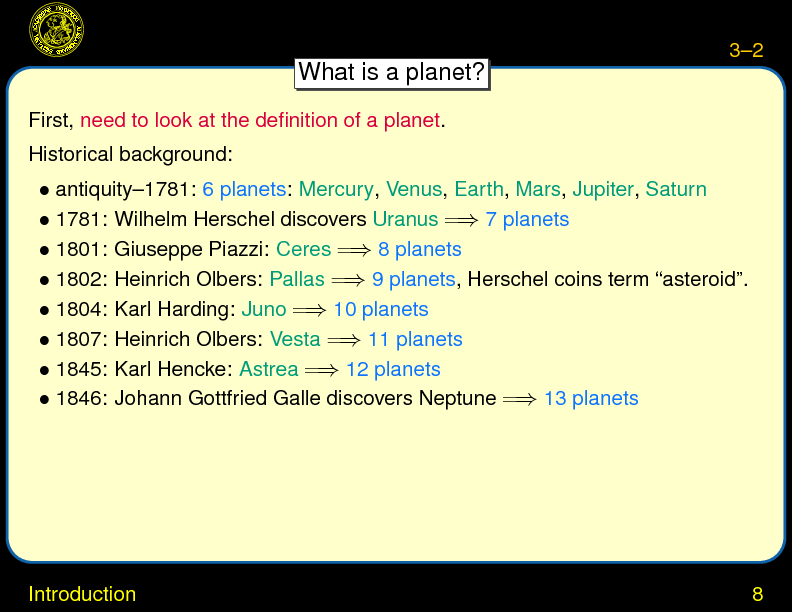 Chapter 3: The Planets: Overview : Introduction