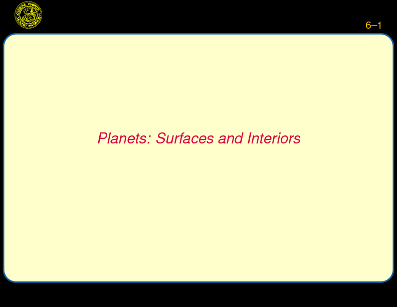 Chapter 6: Planets: Surfaces and Interiors : Surfaces: Craters