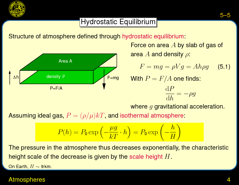 Chapter 5: Planets: Atmospheres : Atmospheres