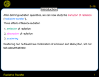 Radiative Transfer: Emission