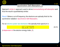 Synchrotron Self-Absorption: Synchrotron Self-Absorption