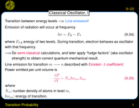 Transition Probability: Classical Oscillator