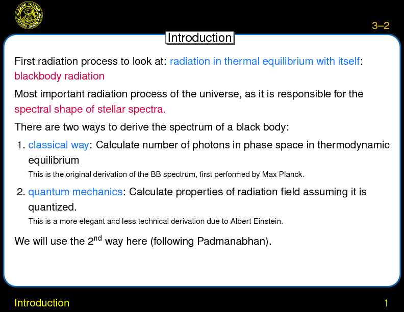 Chapter 3: Blackbody Radiation : Quantization