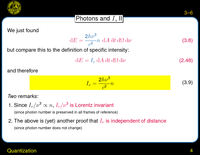 Quantization: Einstein coefficients