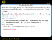 Molecules: Carbon Monoxide: CO: Isotope Effects