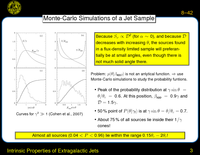 Intrinsic Properties of Extragalactic Jets: Monte-Carlo Simulations of a Jet Sample