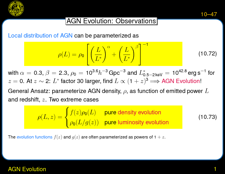 Chapter 10: AGN Evolution : AGN Evolution